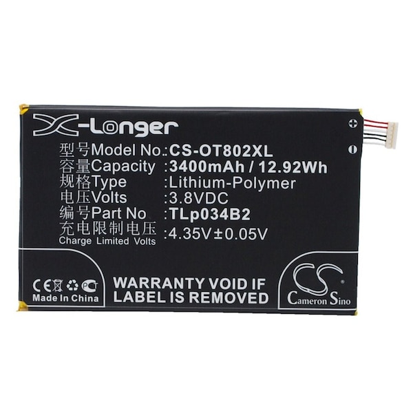 Bsc Preferred TCL N3Y910T Y910 Y910T Mobile Phone Replacement Battery CS-OT802XL.3 - main